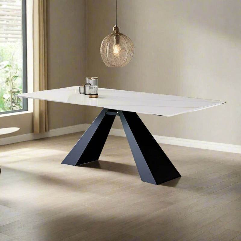 Premium Kori Sintered Stone Dining Table - Durable & Stylish Modern Kitchen Table for Family Gatherings, Dinner Parties & Everyday Meals
