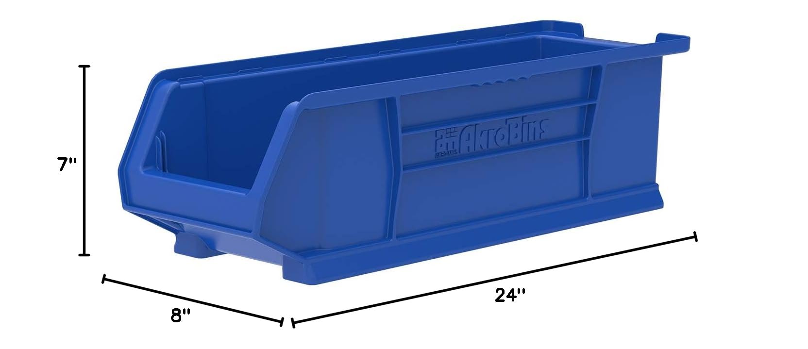 Akro-Mils 30284 Super-Size AkroBins - 4-Pack Blue Plastic Storage Bins (24