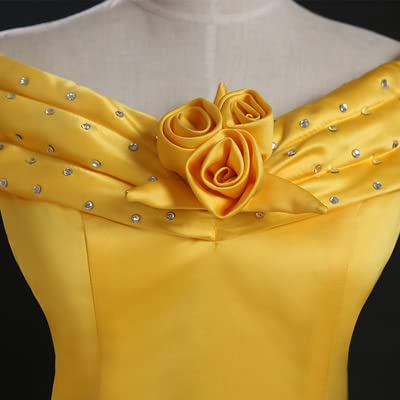 Beauty and the Beast Belle Cosplay Costume for Adults - Elegant Princess Dress for Halloween, Cosplay Events & Themed Parties