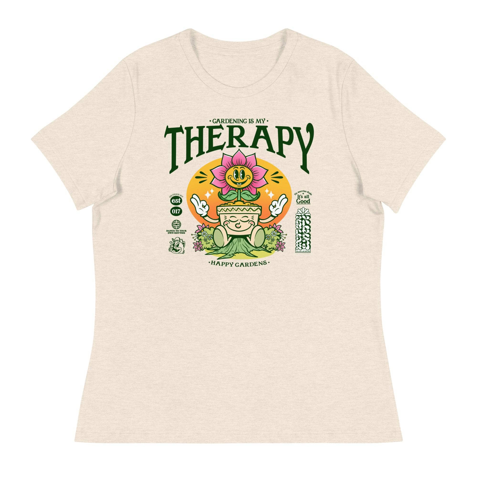 Gardening is My Therapy T-Shirt - Comfortable Cotton Tee for Garden Lovers - Perfect for Outdoor Activities, Gardening, and Casual Wear