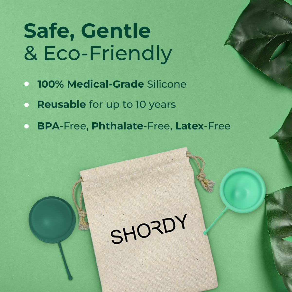 Shordy Reusable Menstrual Disc Combo Pack with Sterilizer – Small & Large Sizes | 12-Hour Leak-Free Protection | 100% Medical-Grade Silicone | Non-Toxic & Metal-Free | Perfect for Light to Heavy Flow | Ideal for Travel, Workouts & Overnight Use