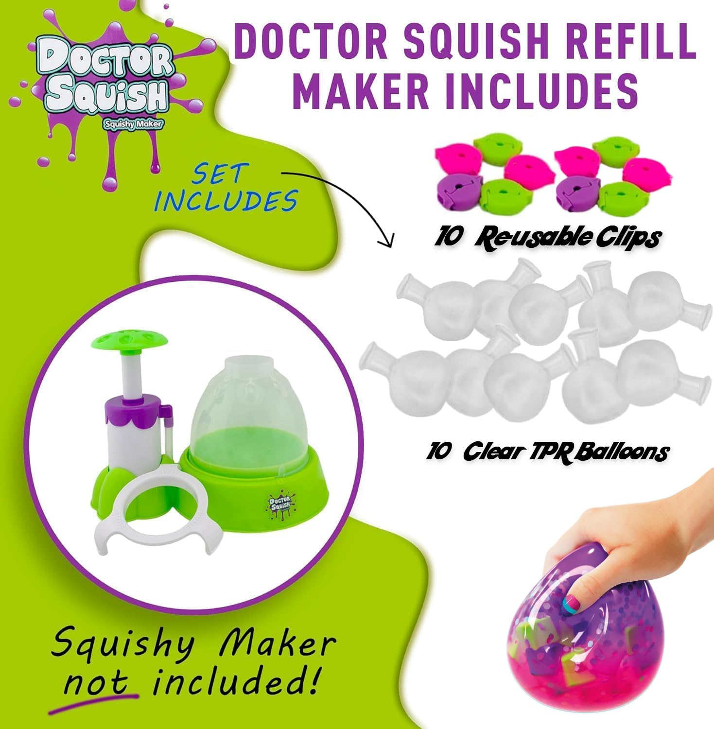 Doctor Squish Squishy Pack Refill - DIY Squishy Toy Set - 1 Count (Pack of 1) - Fun Stress Relief & Sensory Play for Kids & Adults