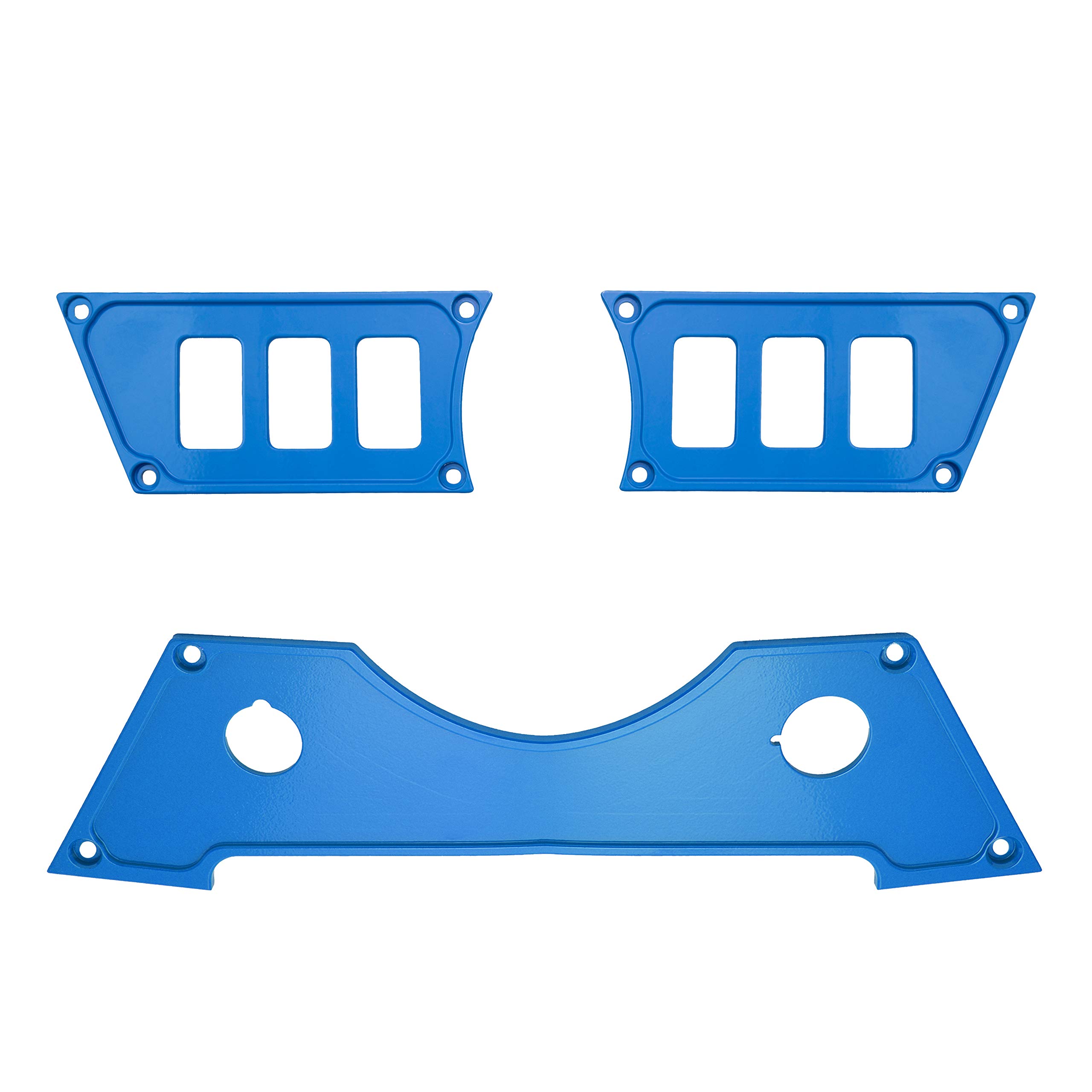 STV Motorsports SDP6 Aluminum Blue Dash Panel Rocker Switch Plates for Polaris RZR XP 1000 - 6 Switch Mounting Plate (Blue-FS) | UTV Accessories for Off-Roading, Trail Riding & Customization