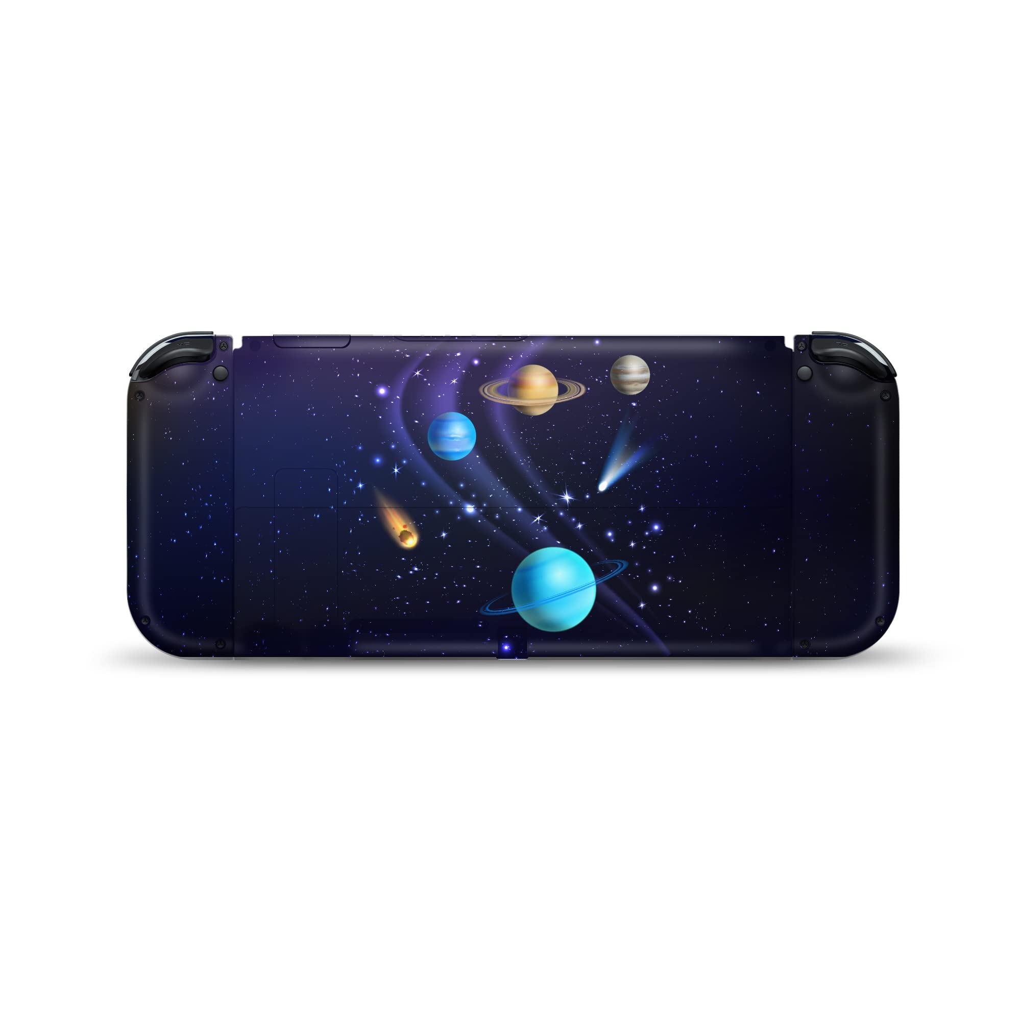 Galaxy Skin Wrap Cover for Nintendo Switch OLED - Purple Space Vinyl Decal | 3M Premium Full Wrap Stickers | Protective & Stylish Gaming Accessory | Perfect for Gaming Enthusiasts & Customization Lovers