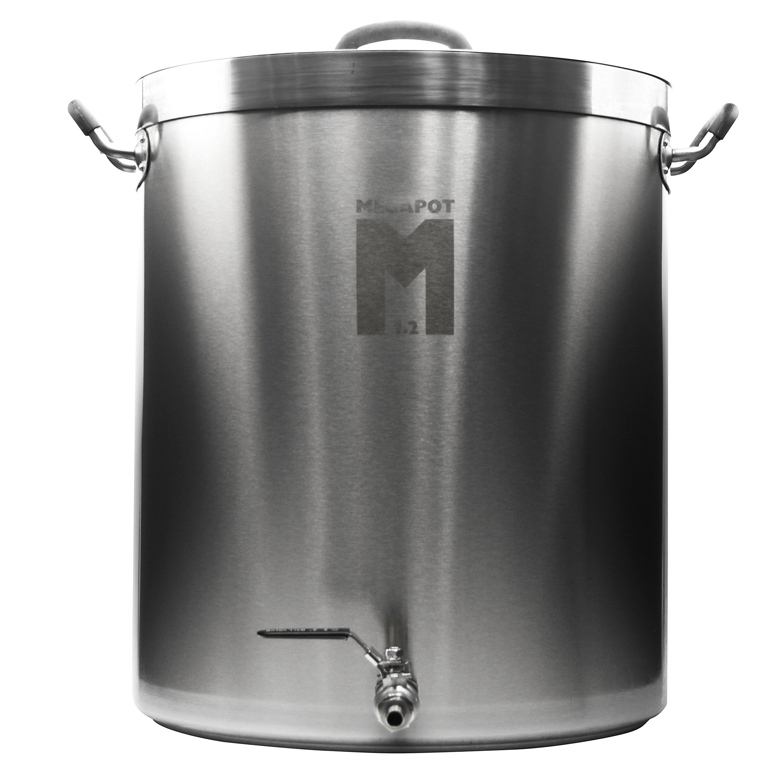 Northern Brewer - 15 Gallon MegaPot Stainless Steel Brew Kettle with Volume Markings & Valve - Perfect for Homebrewing Beer, Wort Boiling, and Craft Brewing