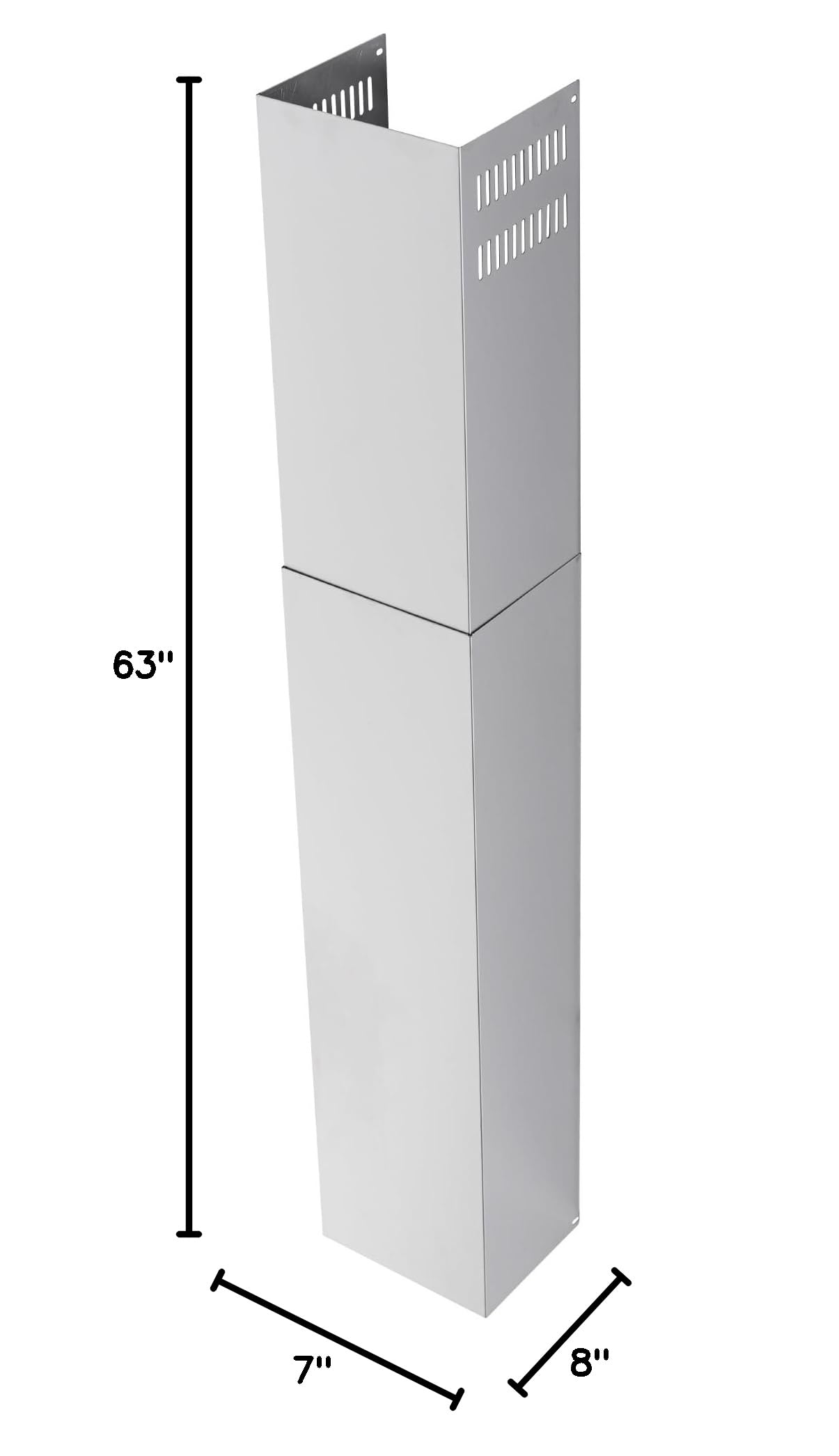 Stainless Steel Adjustable Range Hood Extension Chimney Duct Cover - Wall Mount & Ceiling Installation for Kitchen Ventilation