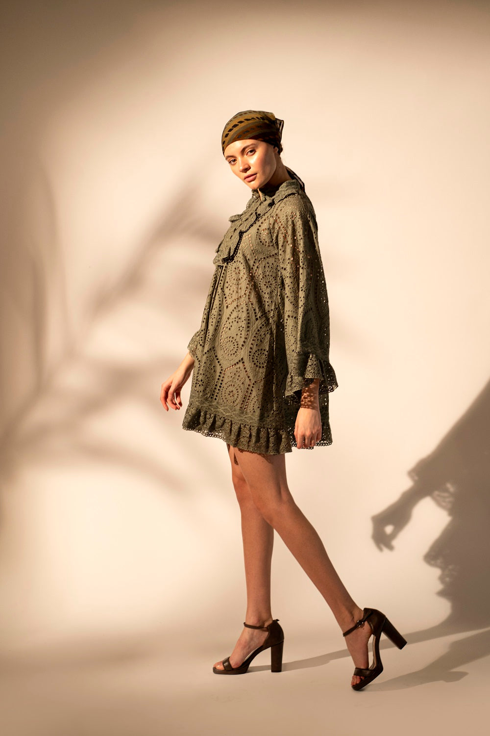 Stylish Army Green Short Dress for Women - Casual Summer Outfit for Beach, Party & Daily Wear