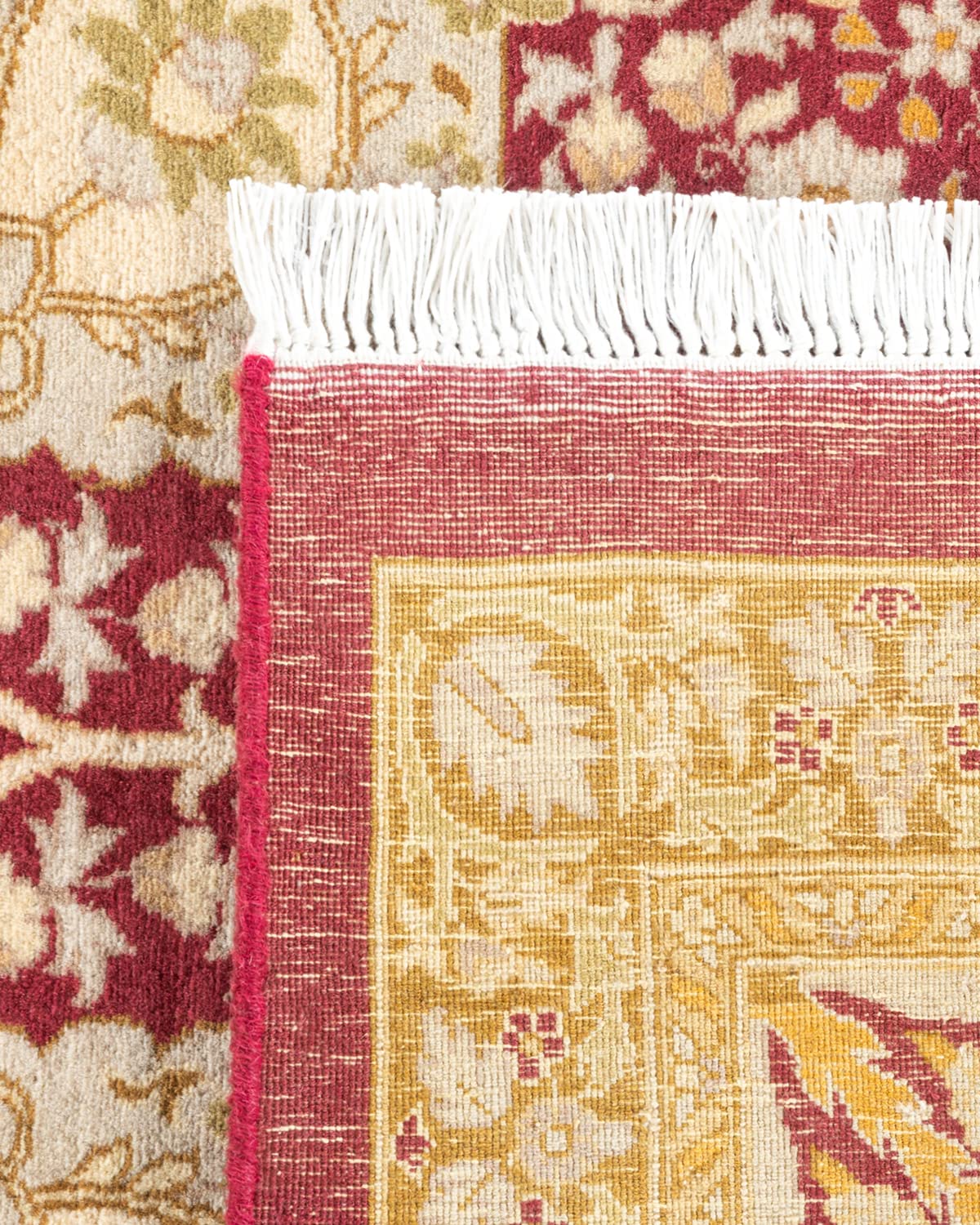 Handmade Wool Oriental Mogul Purple 8x10 Area Rug - Traditional Hand-Knotted One-of-a-Kind Design for Living Room, Bedroom & Dining Room Decor