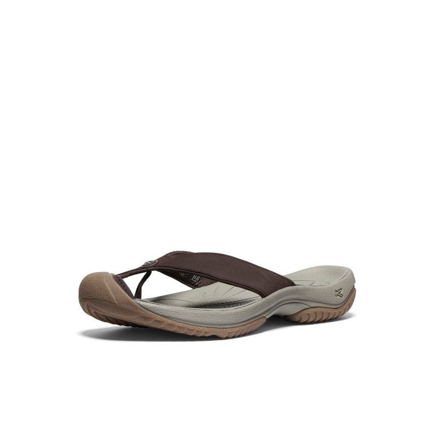 Men's Waimea Leather Flip Flops - Comfortable & Stylish Sandals for Casual Wear | Java/Plaza Taupe | Perfect for Beach, Pool, and Summer Outings
