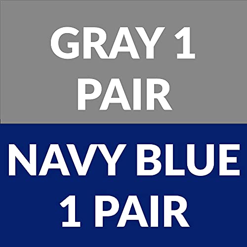 Gray 1 Pair + Navy 1 Pair ( 2 Pair)