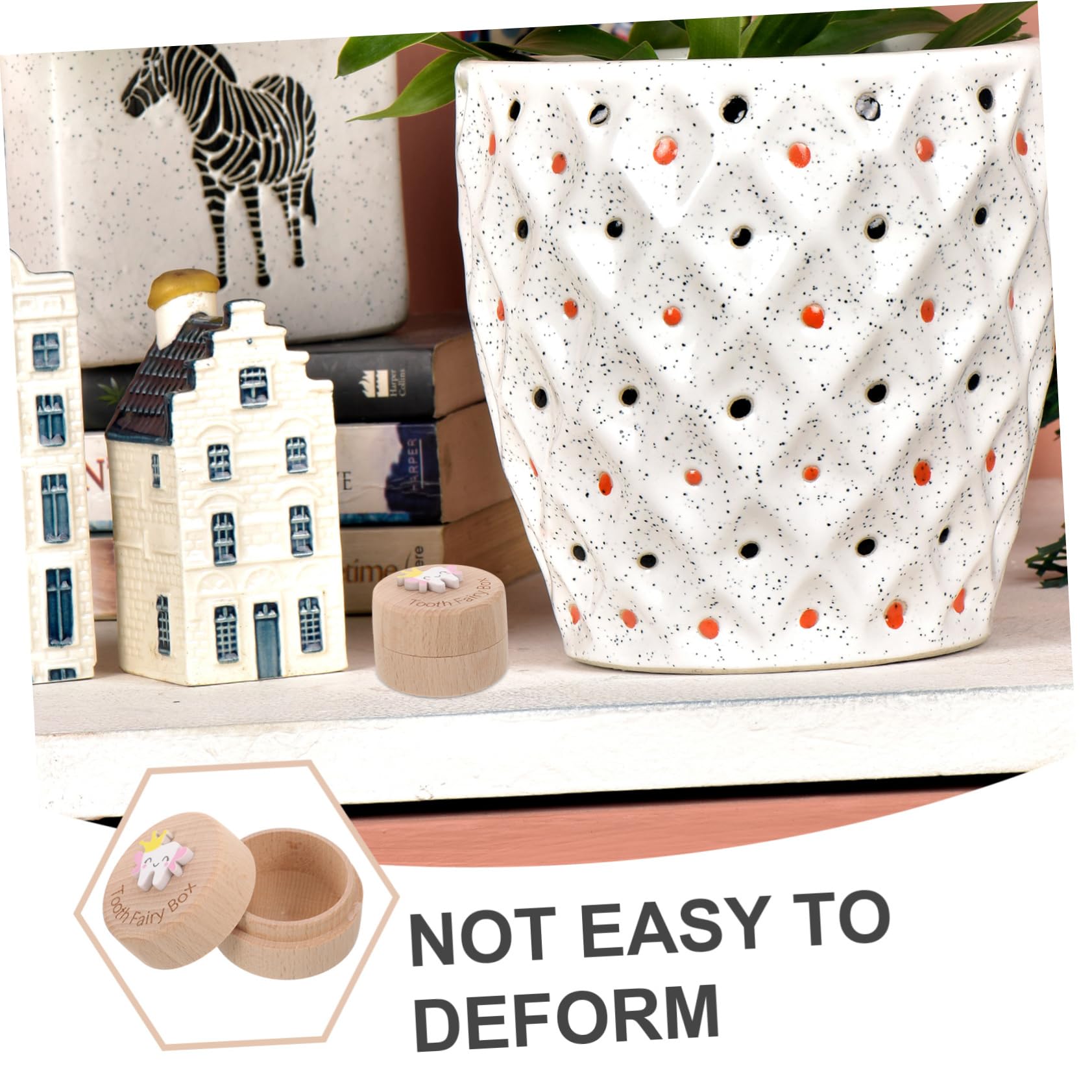 Beautiful Wooden Tooth Holder Box for Kids - Children's Tooth Keepsake Box with Fetal Hair Storage - Perfect for Baby Teeth Collection & First Hair Mementos