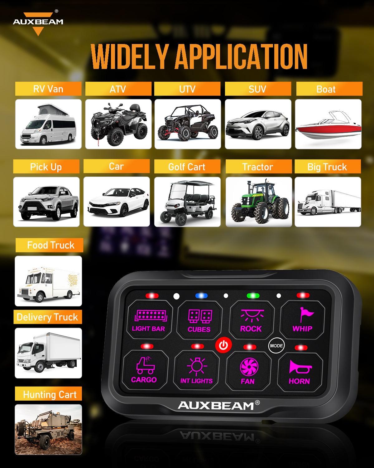 Bluetooth Controlled AR 800 Multifunction RGB Switch Panel with 47-Inch Extension Cable (Optional) - Compatible with Chevrolet Silverado - Perfect for Off-Roading, Truck Customization & Interior Lighting Upgrades