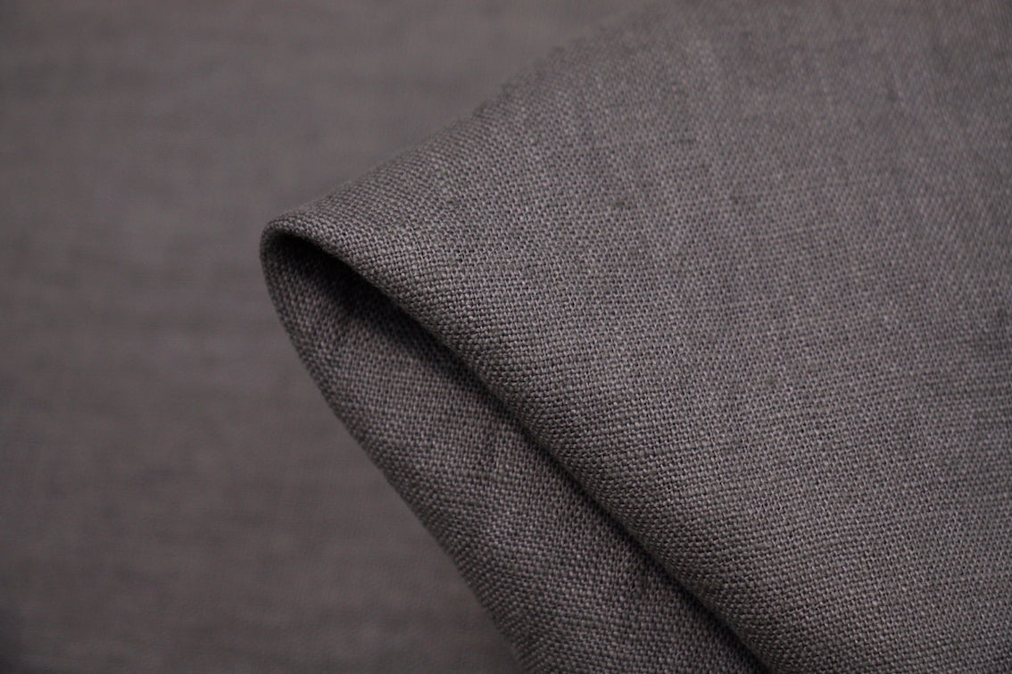Premium Asphalt Washed Linen Fabric - Soft & Durable Natural Textile for Home Decor, Clothing & DIY Crafts | Perfect for Curtains, Upholstery & Fashion Sewing Projects