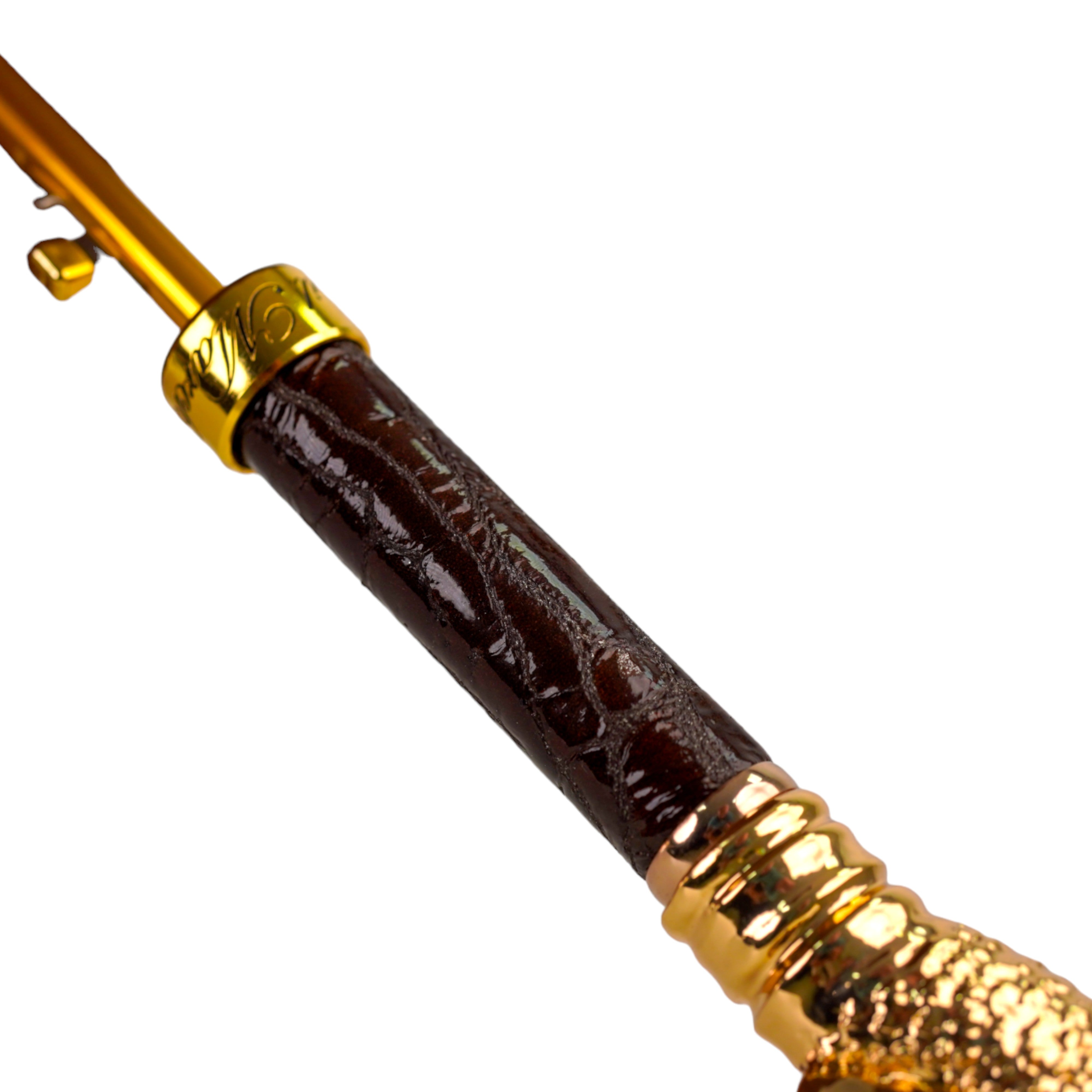 Premium Gold Ram Tobacco Umbrella - Stylish & Durable Rain Protection for Outdoor Events, Weddings, and Fashion Accessories