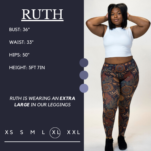 Wanderlust Yoga Leggings for Women - High Waisted Stretchy Workout Pants - Perfect for Gym, Running, Travel & Lounge