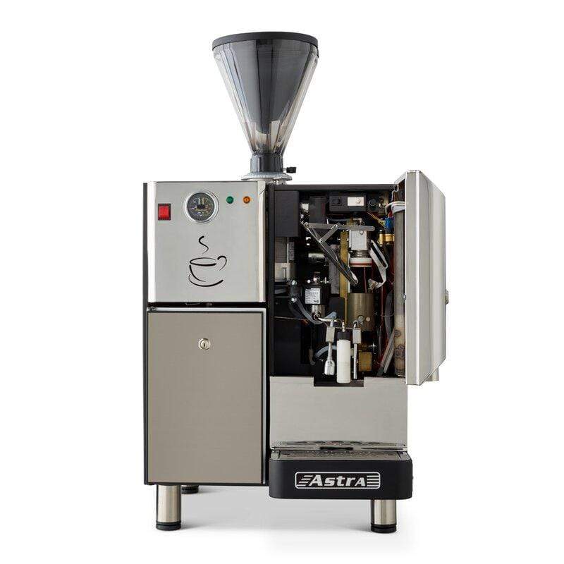 Astra Super Automatic Commercial Espresso Machine with Single Hopper & Built-in Refrigerator - Perfect for Coffee Shops, Restaurants, and Offices