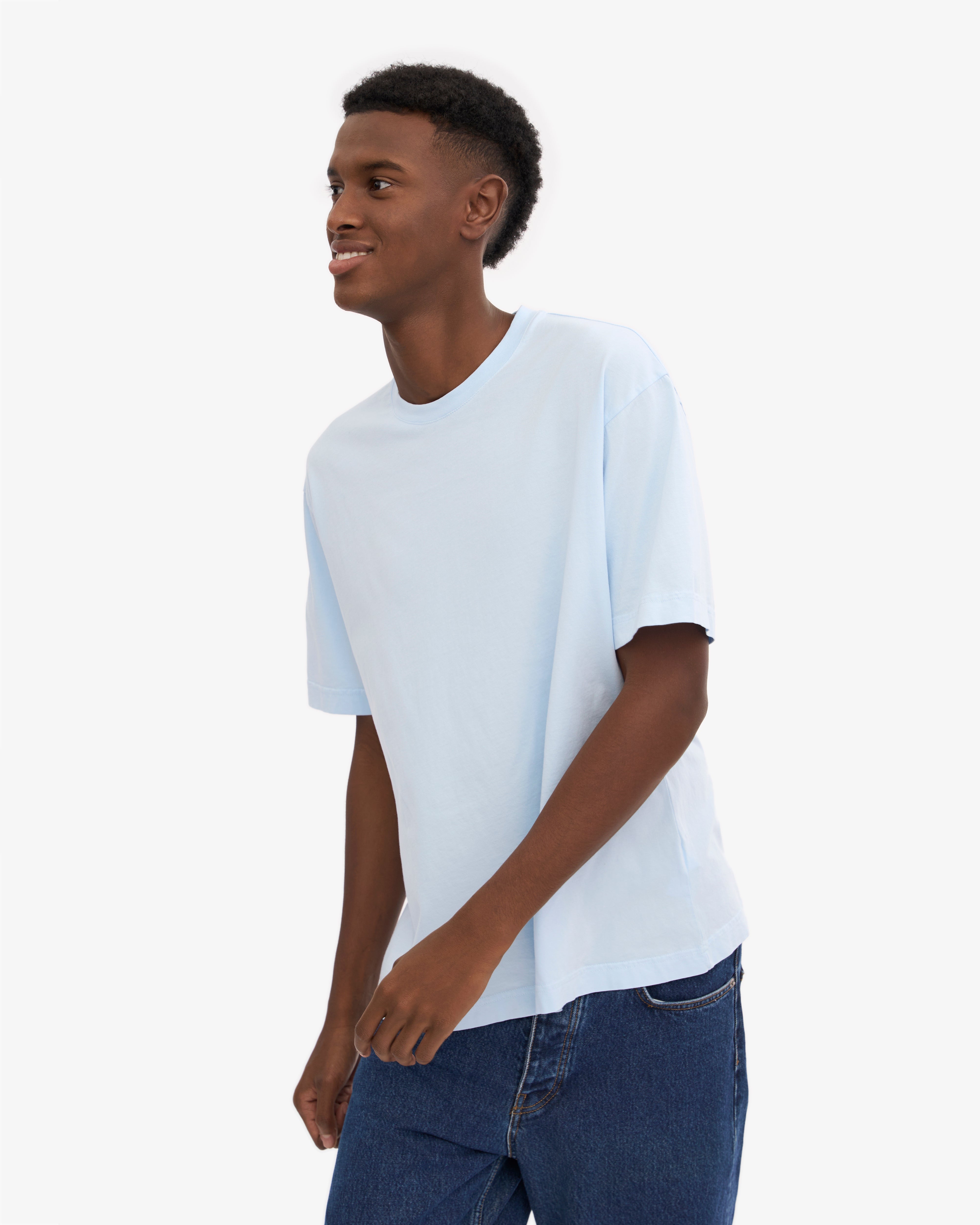 Oversized Organic Cotton T-Shirt for Women - Polar Blue - Soft & Comfortable Casual Wear for Everyday Outfits