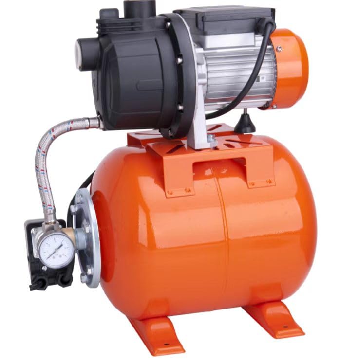 1.6HP Shallow Well Pump with Pressure Tank - 115V Stainless Steel Water Transfer Pump for Home, Garden, Pool & Lawn Irrigation - Automatic Water Booster Jet System | Perfect for Residential Water Supply, Agricultural Irrigation & Outdoor Watering