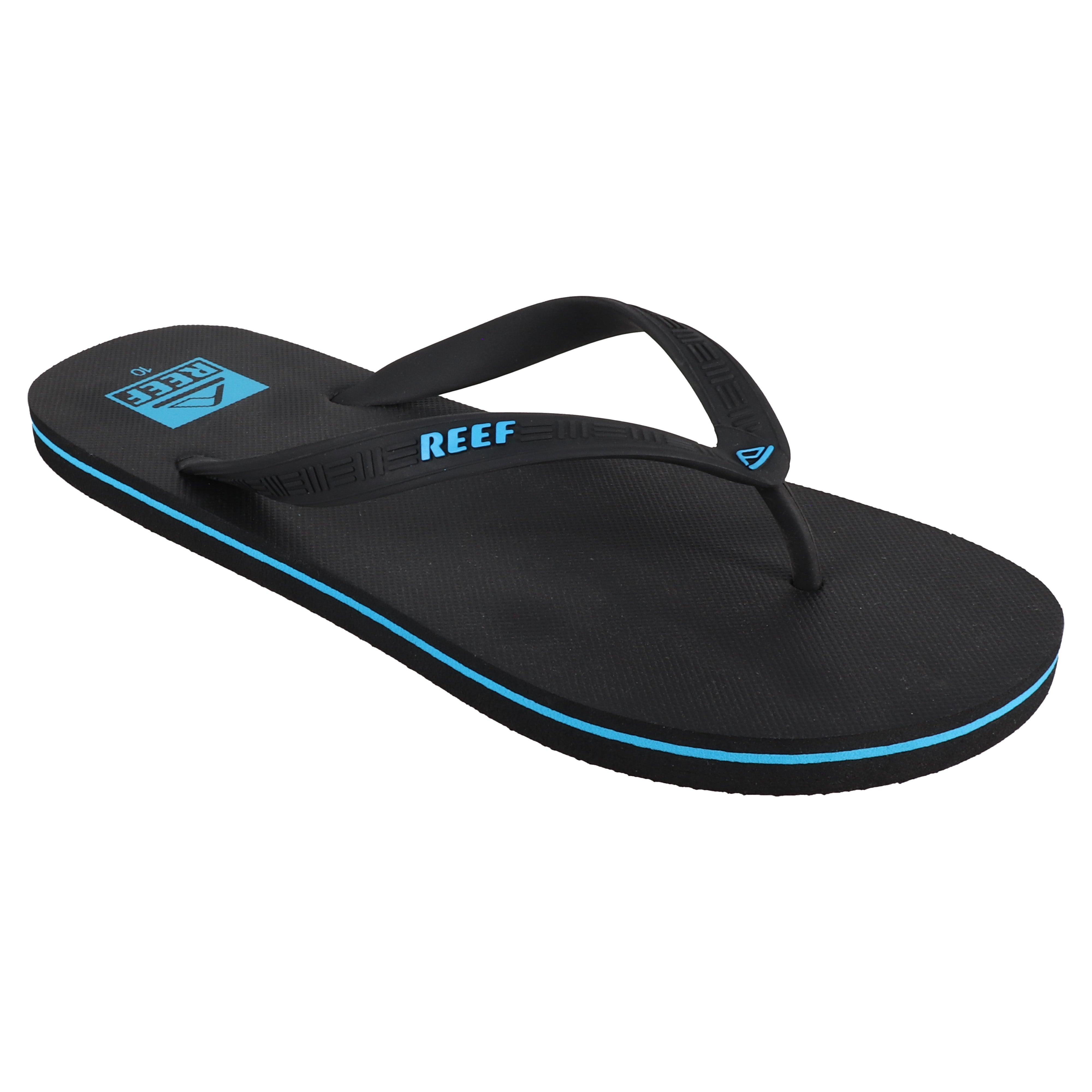 Men's Hawaiian Blue Reef Seaside Flip Flops - Comfortable Beach Sandals for Summer, Pool, and Vacation Wear