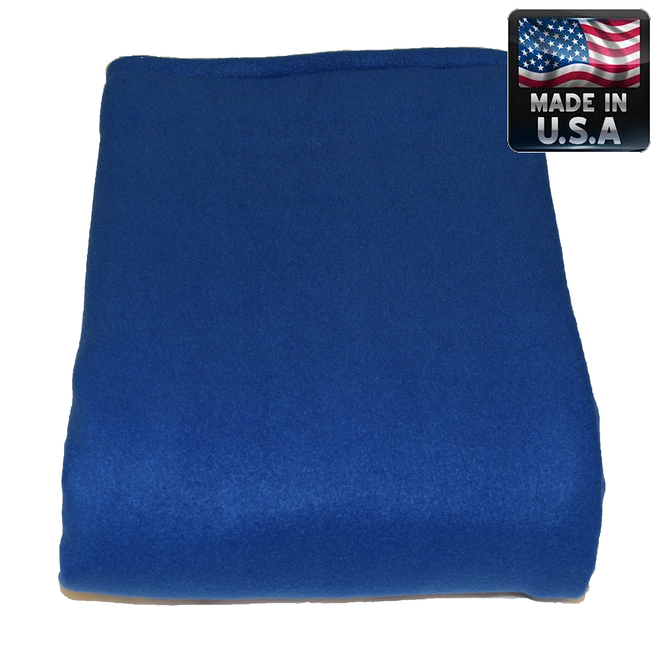**Melissa's Weighted Blankets 22lbs for Adults - Made in USA, Blue Fleece & Flannel, 80