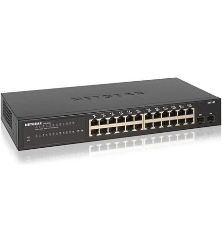24 Port Gigabit Smart Switch with Web Management - High Speed Network Switch for Home Office & Small Business - Perfect for Gaming, Streaming & Office Networking