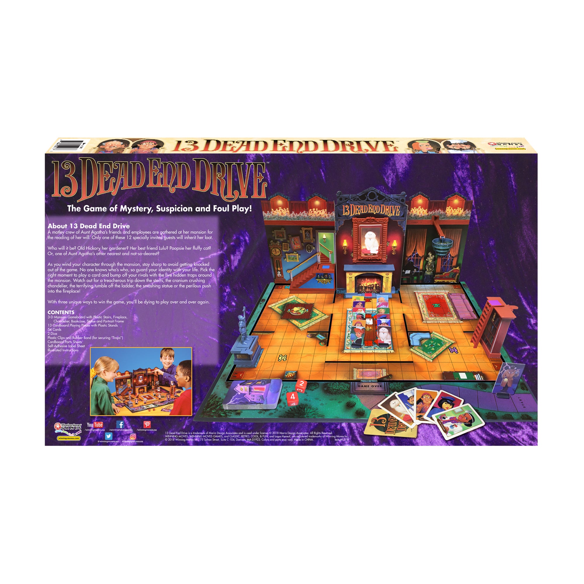 13 Dead End Drive Board Game by Winning Moves Games USA - Fun Family Strategy Game for Game Nights & Parties