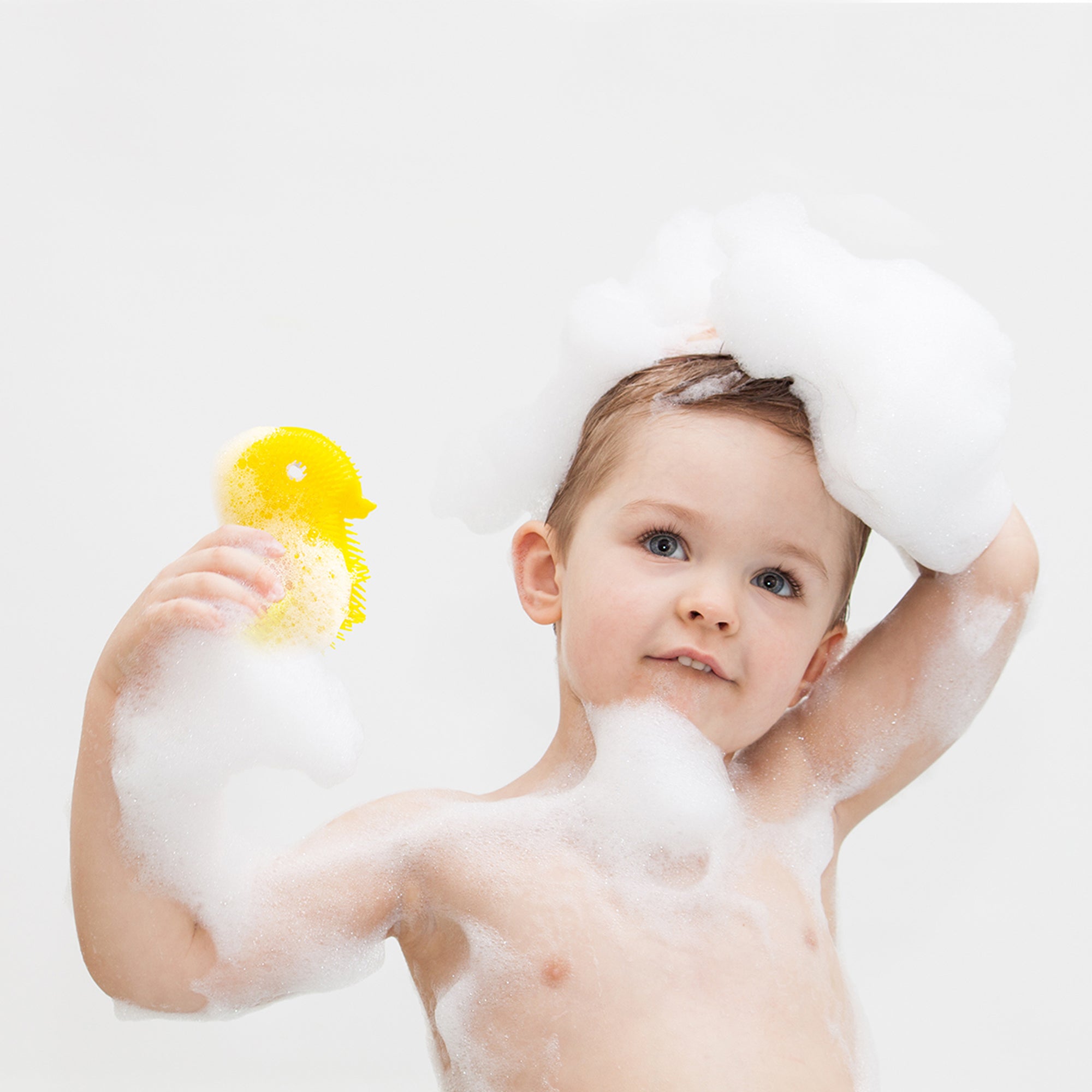 Innobaby Bathin' SMART Silicone Fish Antimicrobial Bath Scrub - Gentle Baby & Toddler Bath Toy for Sensitive Skin | Perfect for Bathtime Fun & Hygiene