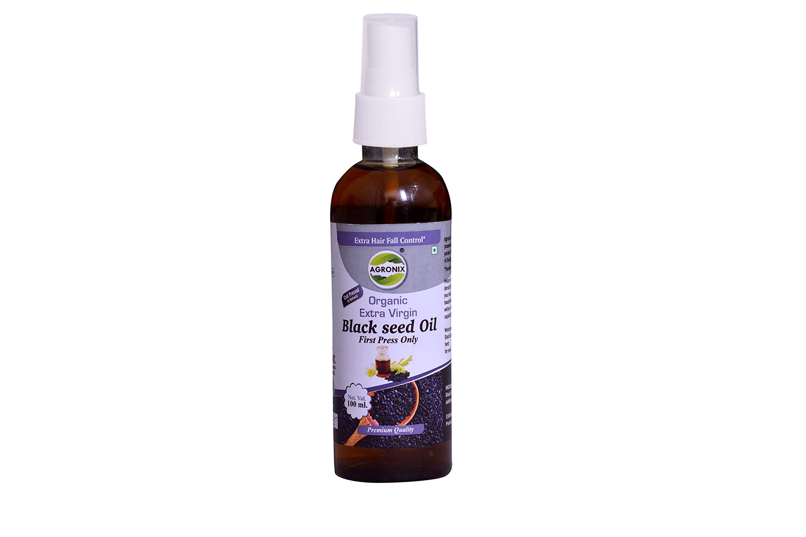 Pure Organic Cold Pressed Black Seed Oil (Kalonji Oil) 100ml - USDA Certified for Hair Growth, Skin Care & Immune Support - Natural Remedy for Healthy Hair & Glowing Skin - Perfect for Daily Wellness Routine & Ayurvedic Treatments