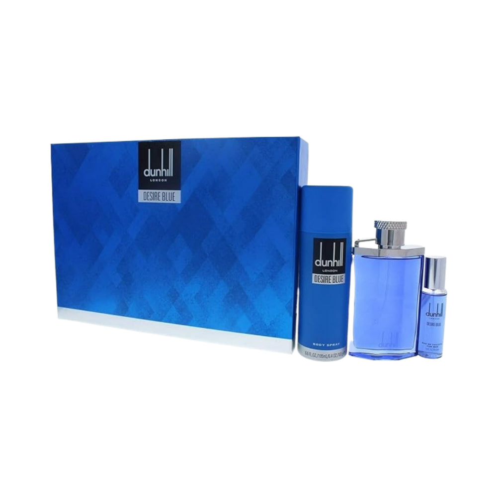 Desire Blue 3-Piece Eau de Toilette Set - 100ml Perfume for Men | Long-Lasting Fragrance Gift Set for Daily Wear, Date Night & Special Occasions
