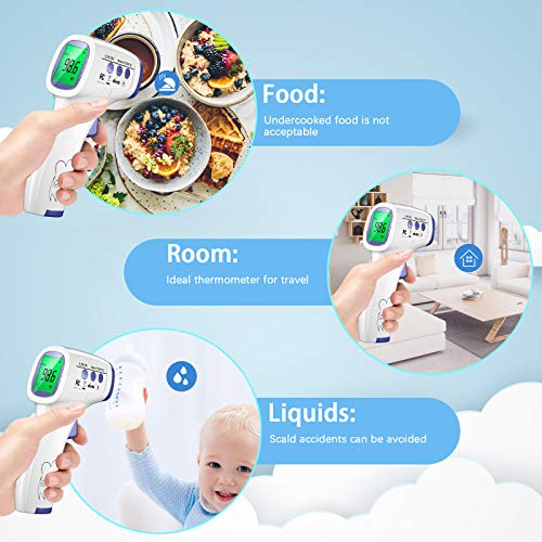 Non-Contact Infrared Baby Thermometer for Fever - Accurate Digital Forehead Thermometer for Kids & Adults - Perfect for Home, Nursery & Travel Use