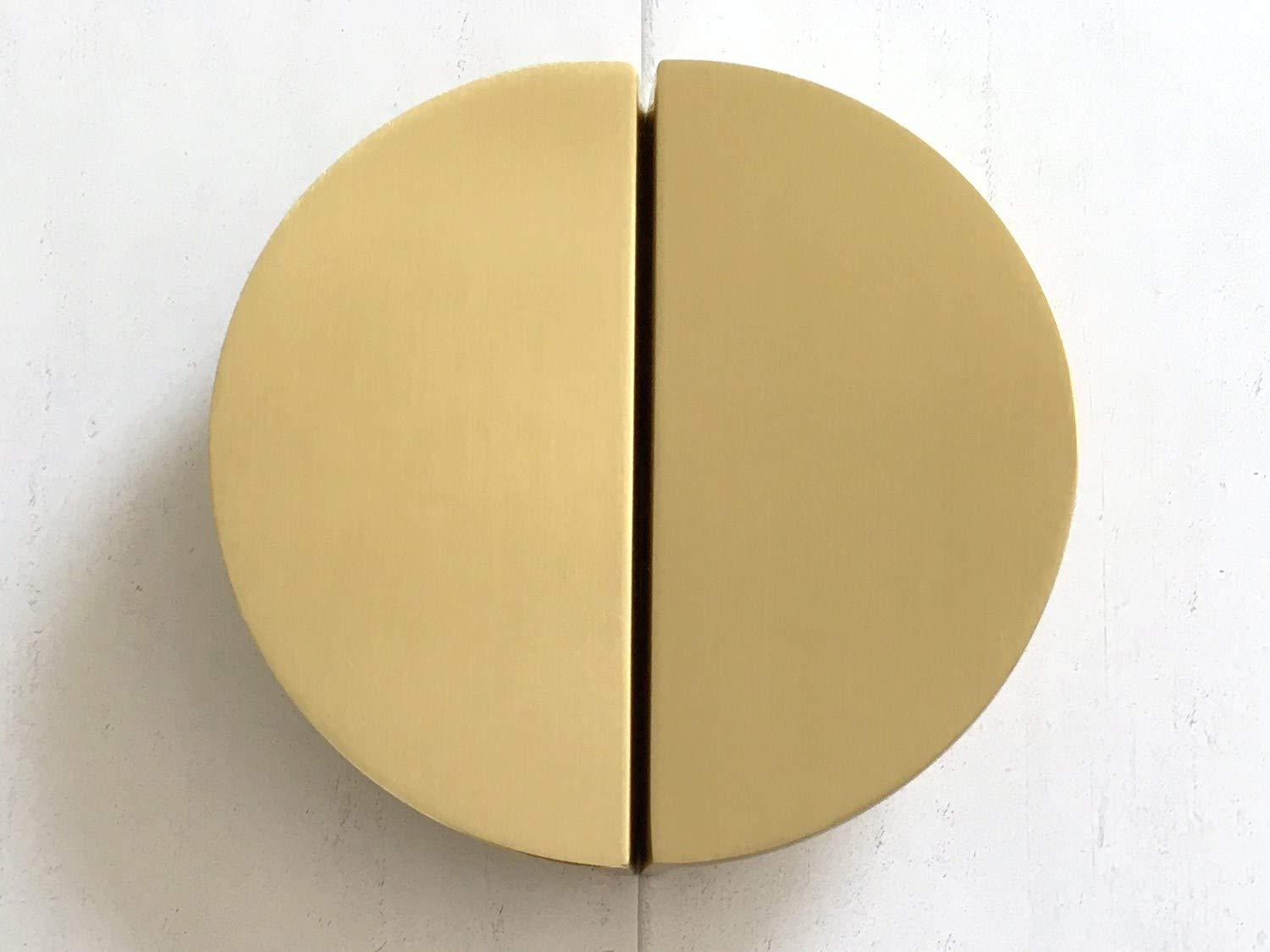 Half Moon Drawer Pulls - Brushed Gold Cabinet Handles, 2.5
