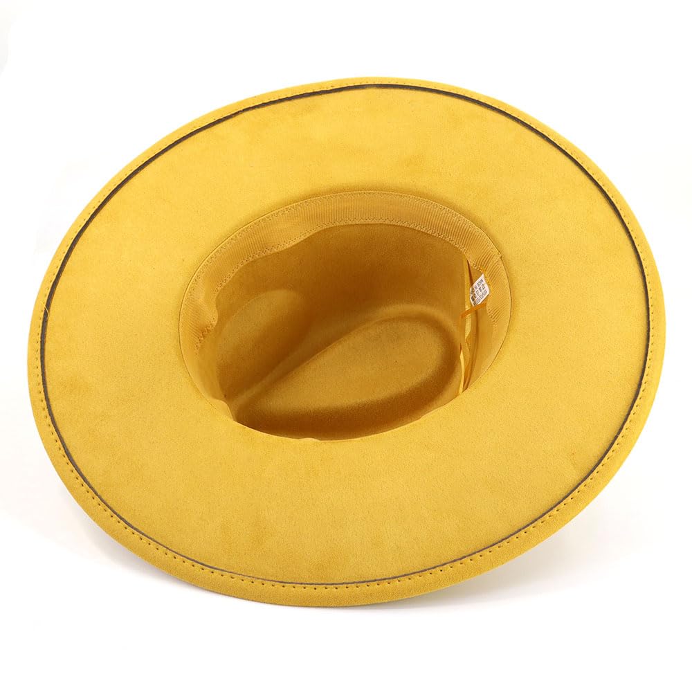 Stylish LIDHAY Wide Brim Fedora Hat for Women & Men - Western Suede Panama Hat for Outdoor Activities, Beach, Travel & Fashion Accessories