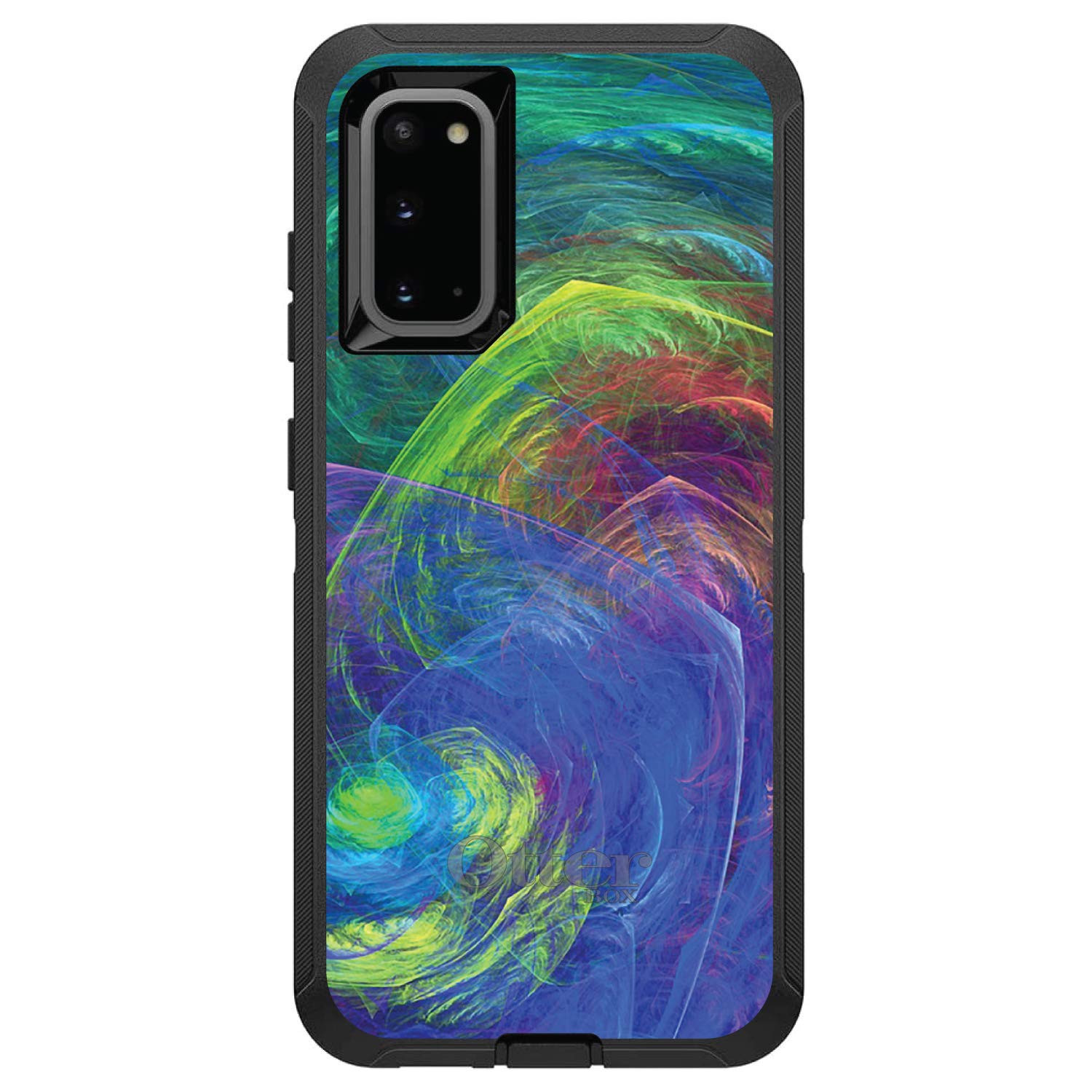 DistinctInk Protective Case for Samsung Galaxy S20 Ultra & S20 Ultra 5G (6.9 Inch Screen) - Durable Shockproof Cover with Abstract Color Swirl Design - Perfect Replacement for OtterBox Defender - Ideal for Outdoor Activities, Work & Travel