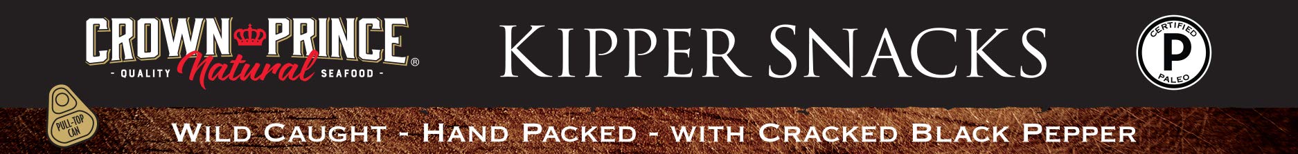 Premium Wild-Caught Kipper Snacks with Cracked Black Pepper | Natural, High-Protein Seafood | 3.25oz Cans (Pack of 18) | Perfect for Keto Diet, Camping & On-the-Go Snacking
