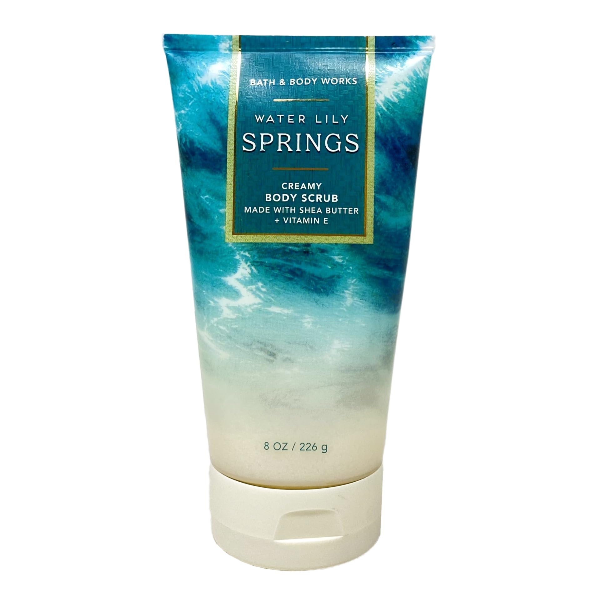 Bath & Body Works Water Lily Springs Exfoliating Body Scrub with Natural Oats Sample Soap - Full Size 16oz | Moisturizing & Skin Renewal | Perfect for Spa Day & Self-Care Routine