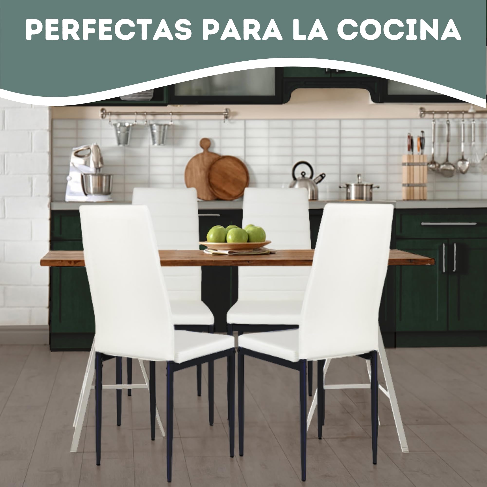 4 Pack Upholstered Dining Chairs - Modern Kitchen & Dining Room Chairs with Padded Seats - Comfortable & Stylish for Home Decor (Black) - Perfect for Family Meals, Dinner Parties & Small Spaces