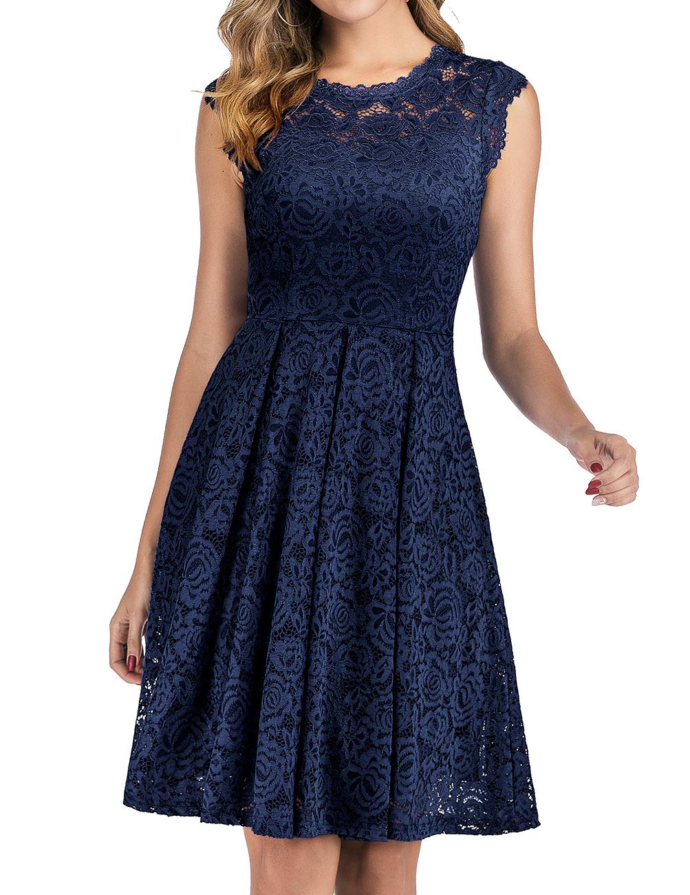 Elegant Floral Lace A-Line Prom Dress for Women | Graduation, Cocktail Party & Wedding Guest Dress | Perfect for Formal Events & Special Occasions