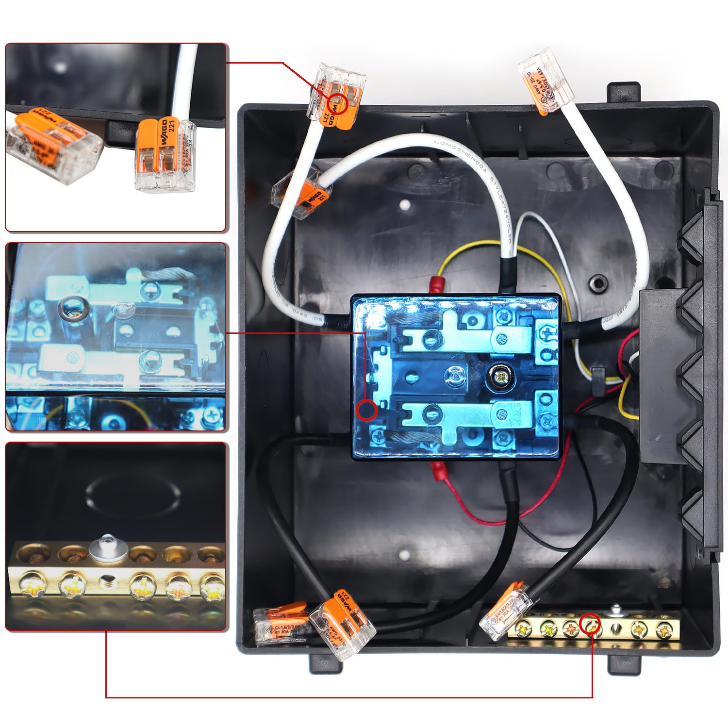 30 Amp Prewired Automatic Transfer Switch for RV, Travel Trailer & Camper Van - 120V Generator Transfer Switch - Perfect for Emergency Power Backup & Off-Grid Living
