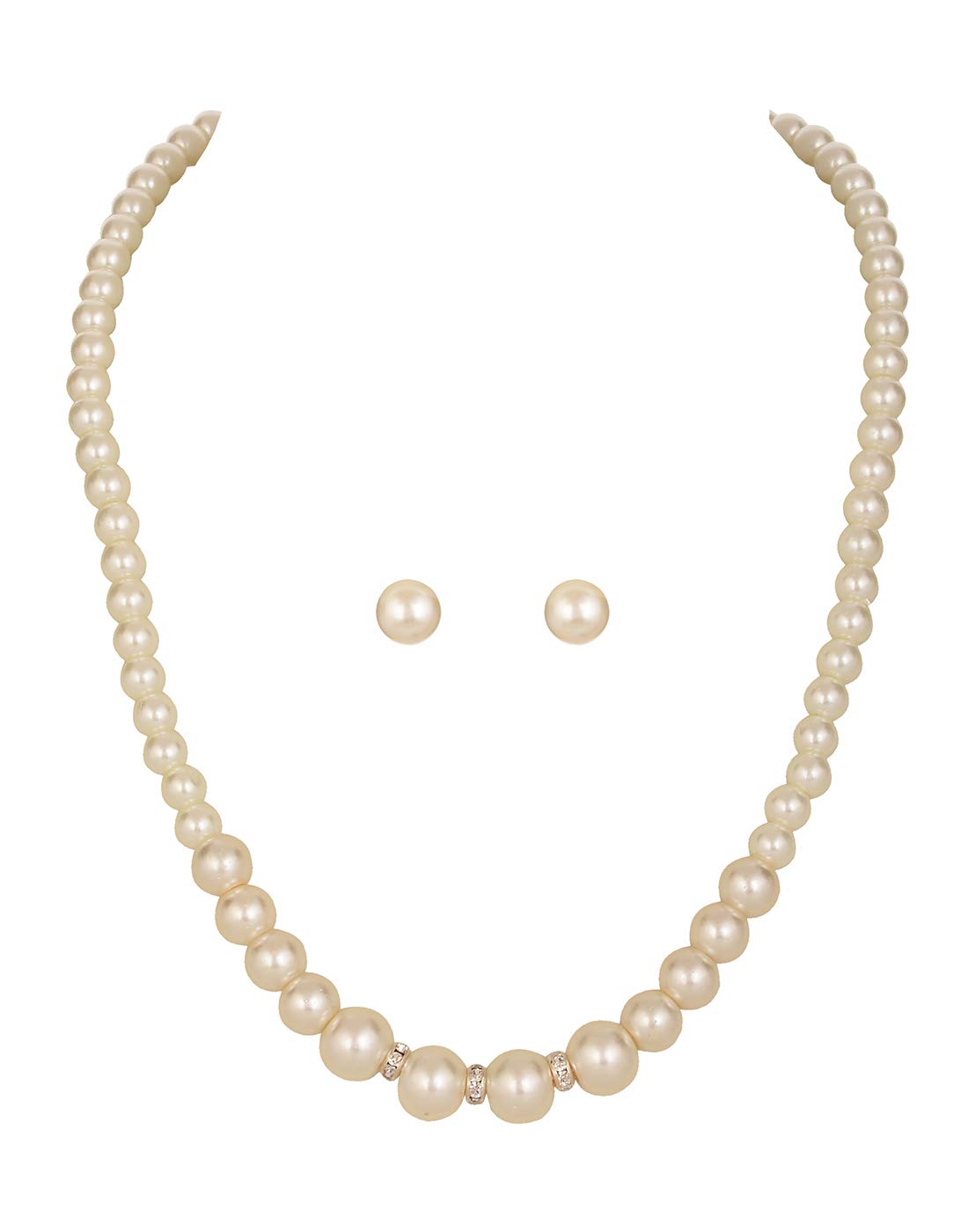 Vishaka Pearls Single Layer White Pearl Necklace for Women & Girls - Elegant Jewelry for Weddings, Parties & Special Occasions