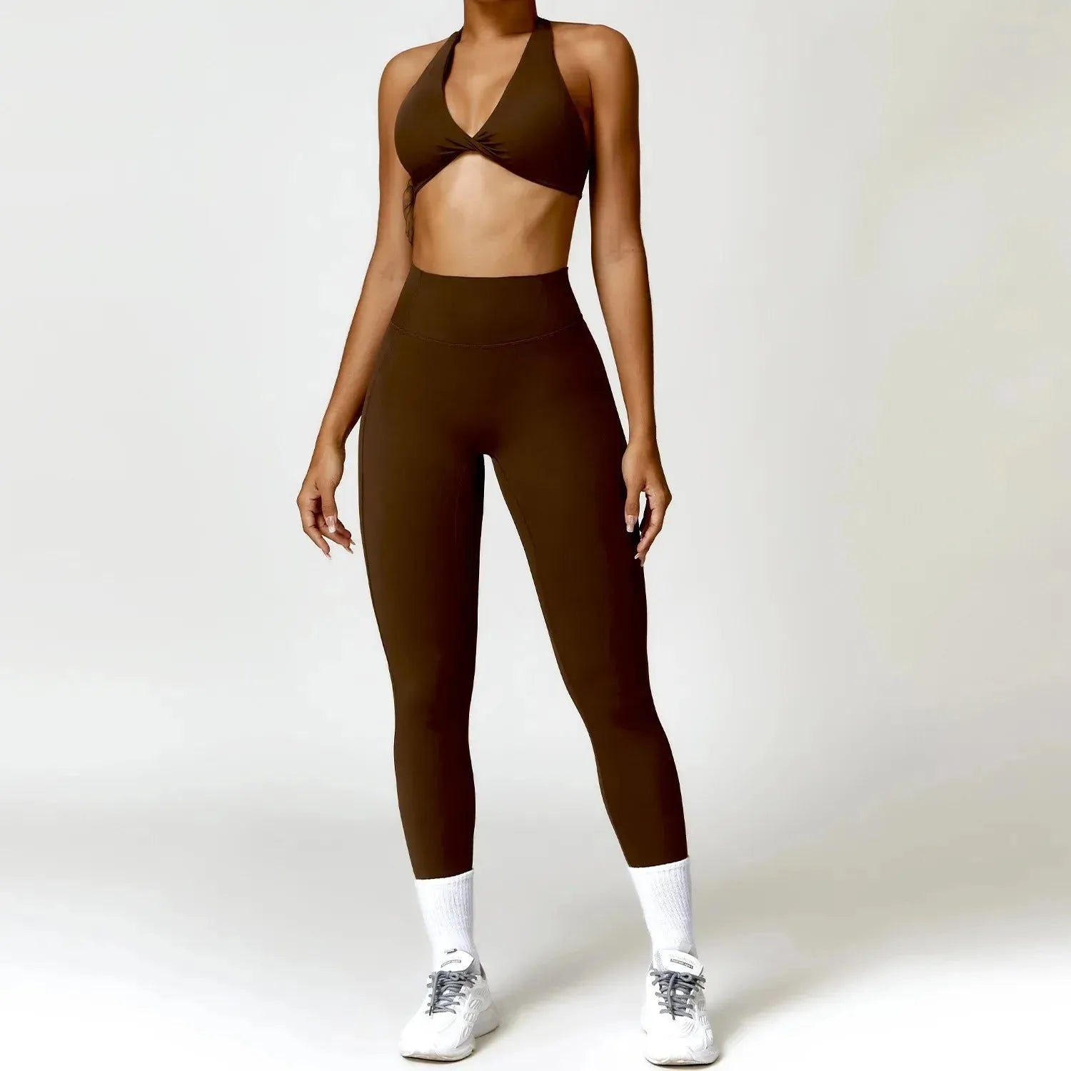 Women's Seamless Yoga Set 2-Piece - Push Up Sports Bra & High Waist Leggings - Sexy Gym Workout Clothes for Women - Perfect for Yoga, Pilates & Fitness Training
