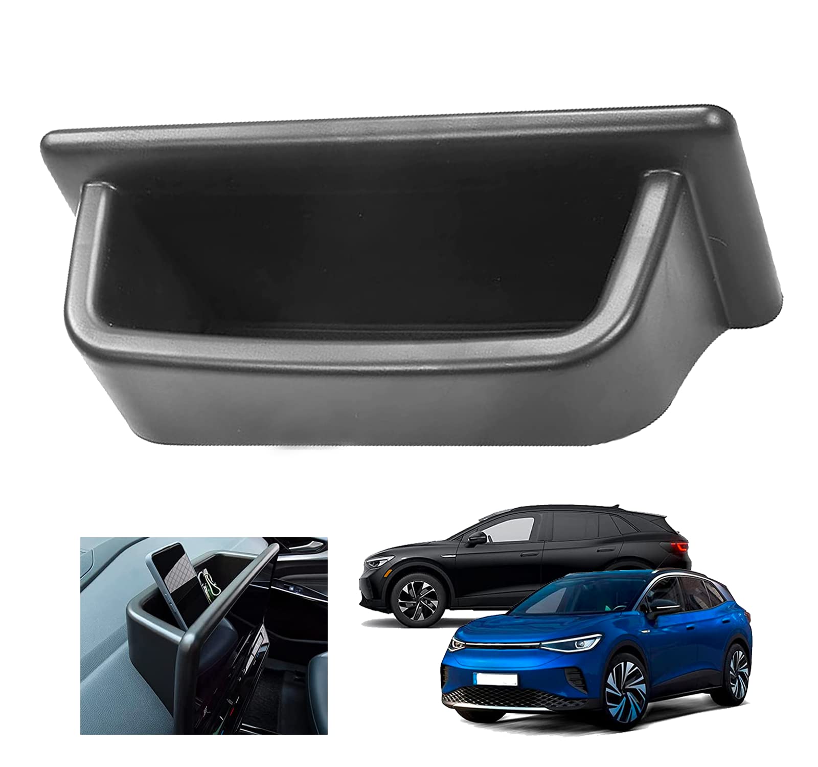 2023 VW ID.4 Dash Storage Tray Organizer - Perfect Fit for Volkswagen ID.4 ID4 2021 2022 2023 Models (12’’ Navigation Screen Only) | Center Console Accessory for Phone, Keys & Small Items | Ideal for Road Trips & Daily Commuting