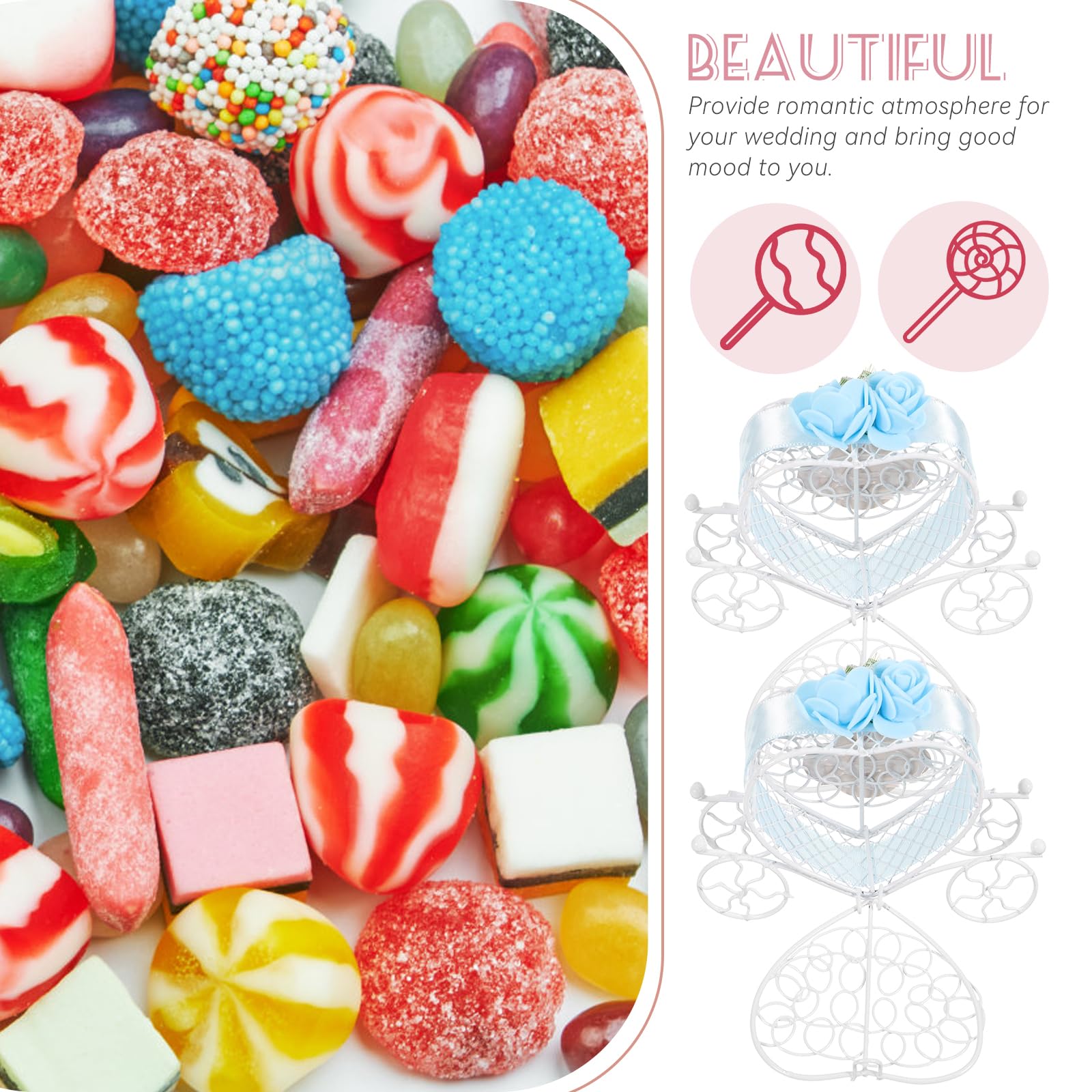 5 Pcs Elegant Wedding Candy Boxes - Decorative Gift Favor Boxes for Bridal Showers, Baby Showers & Party Favors - Perfect for Weddings, Birthdays & Special Events