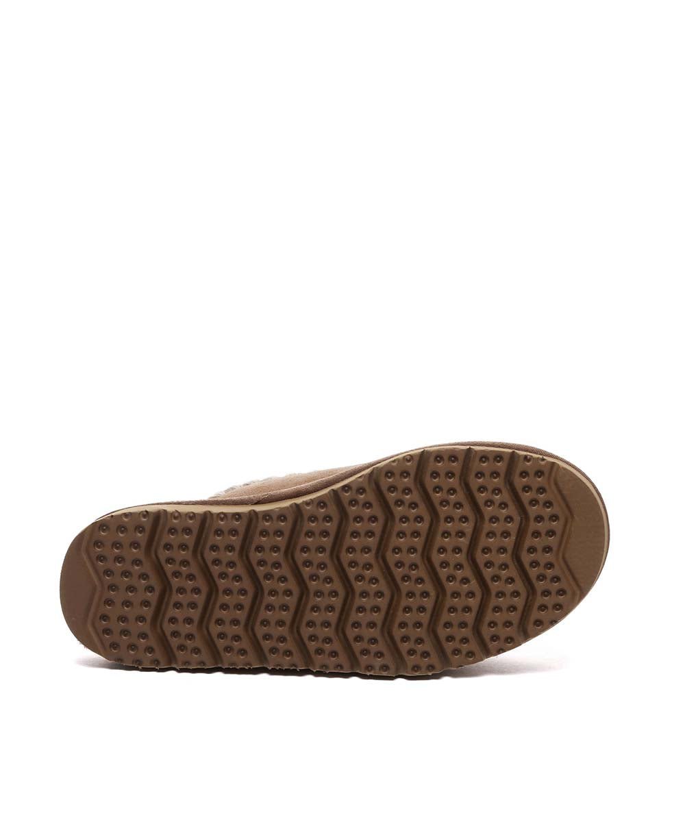 Women's UGG Stitch Slippers - Cozy Fleece-Lined House Shoes for Winter Comfort | Perfect for Indoor Lounging & Relaxation at Home