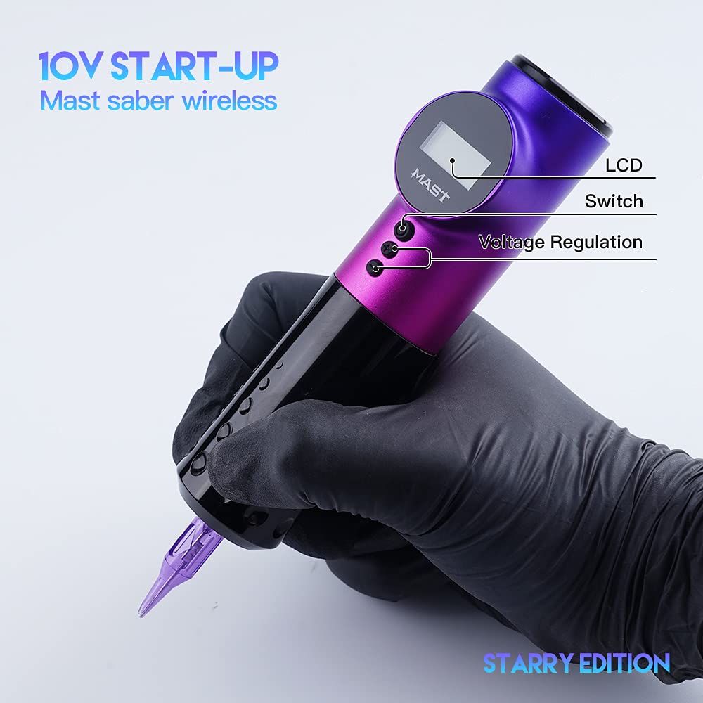 Professional Mast Tattoo Pen Machine - Wireless Rotary Tattoo Gun with Powerful Motor & 2000mAh Long-Lasting Battery | Perfect for Tattoo Artists, Beginners & Professionals | Ideal for Studio Work, Home Practice & Travel Tattooing