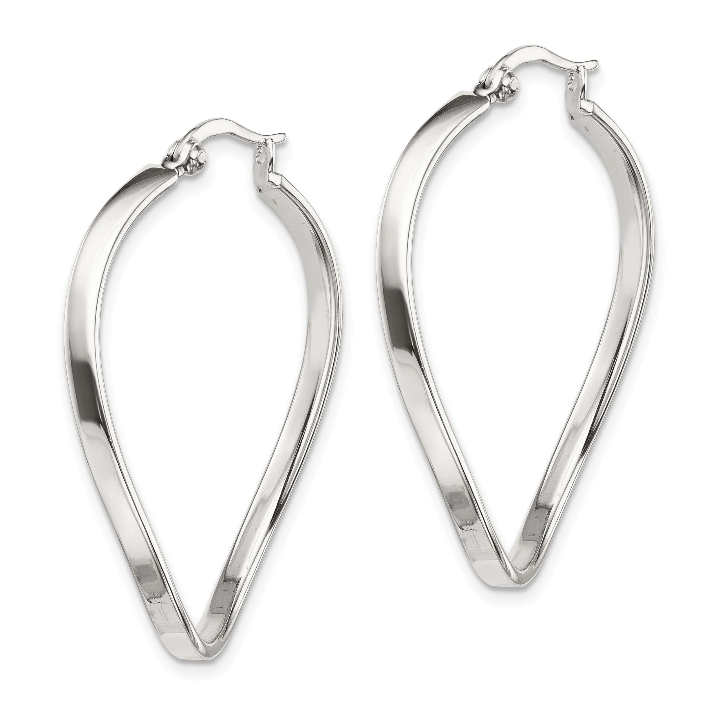 Sterling Silver Oval Hoop Earrings for Women - 925 Silver Dainty Everyday Jewelry - Perfect for Work, Date Night & Casual Outfits