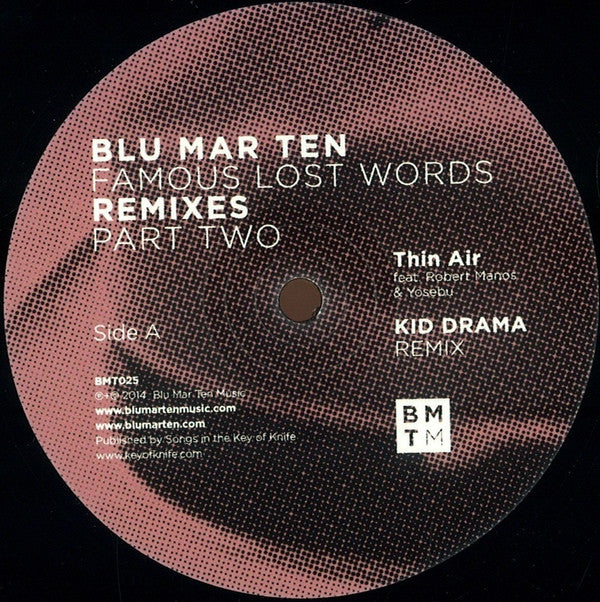 Blu Mar Ten – Famous Lost Words Remixes (Part Two) 12