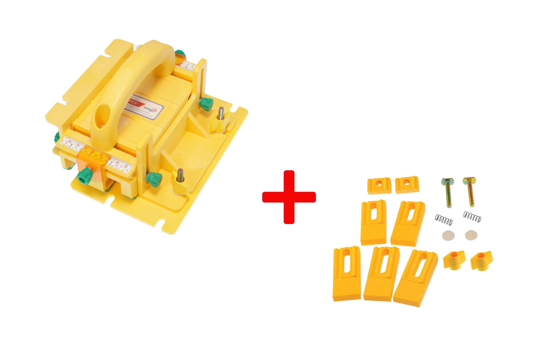 Microjig GRR-RIPPER PRO 3D Pushblock with SafeRip Kit Upgrade & Gravity Heel Accessory Kit - Ultimate Woodworking Safety Tool for Table Saws, Routers & Power Tools