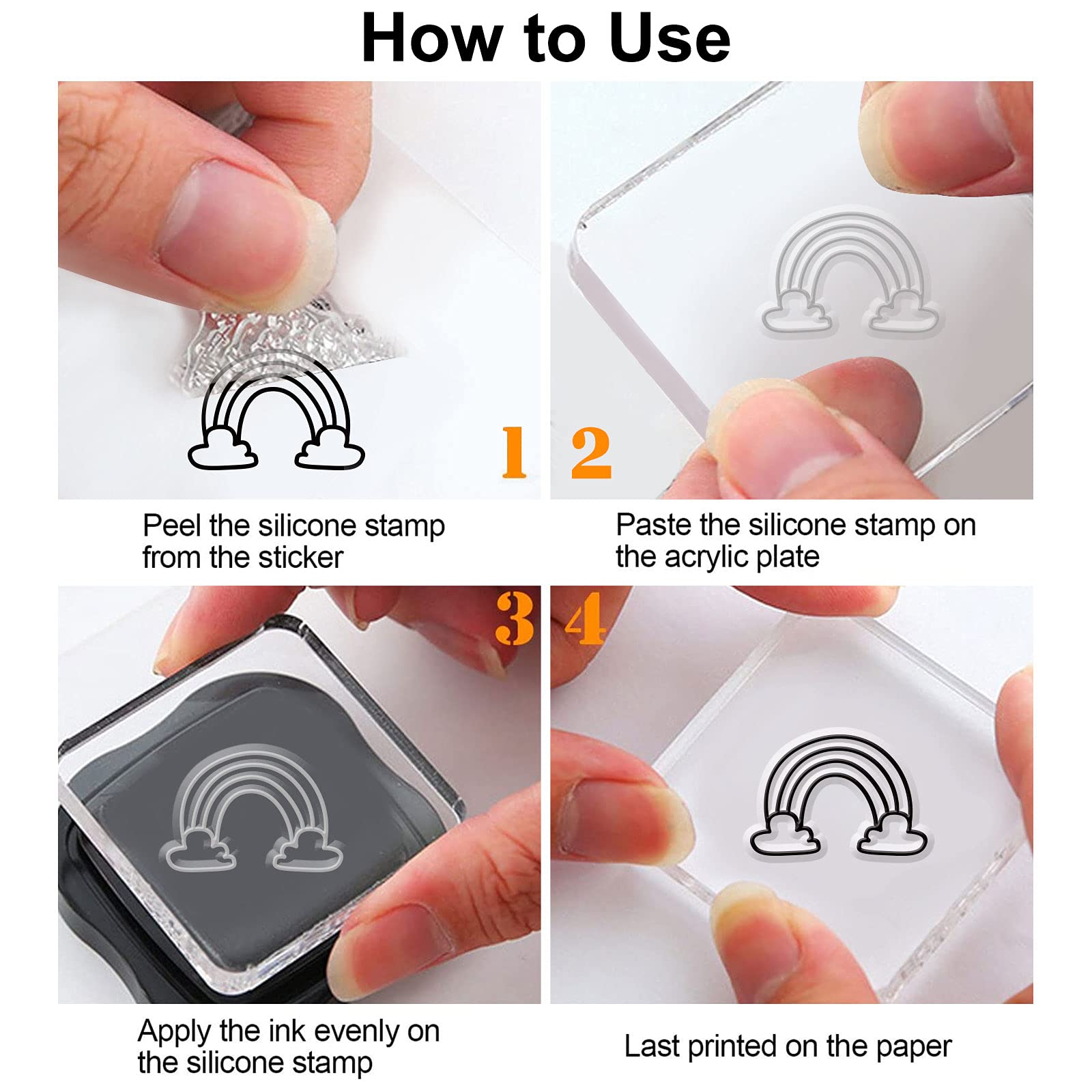 Clear Silicone Stamps for Card Making - DIY Scrapbooking & Weather Frame Decor