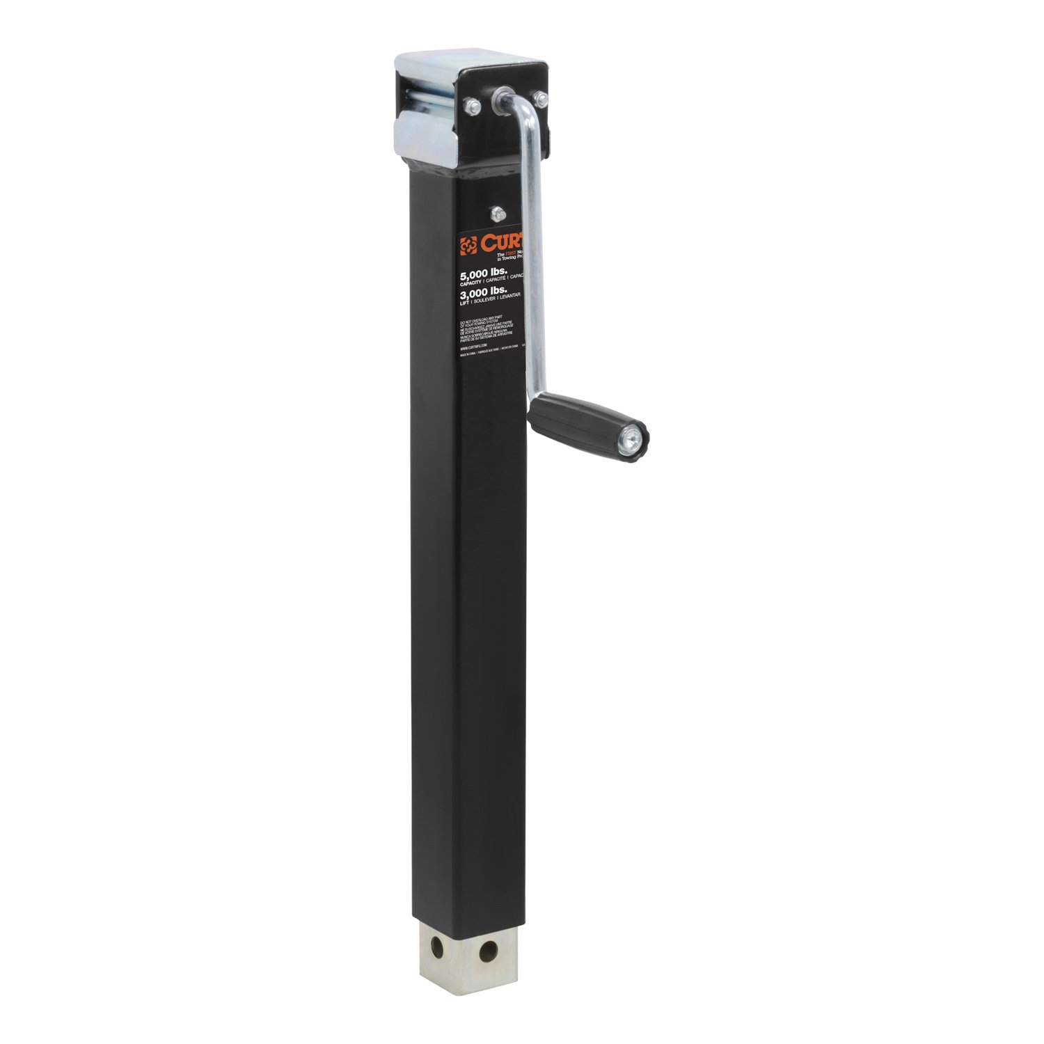 CURT 28359 Heavy-Duty 5000 lbs Trailer Jack with 15-1/4
