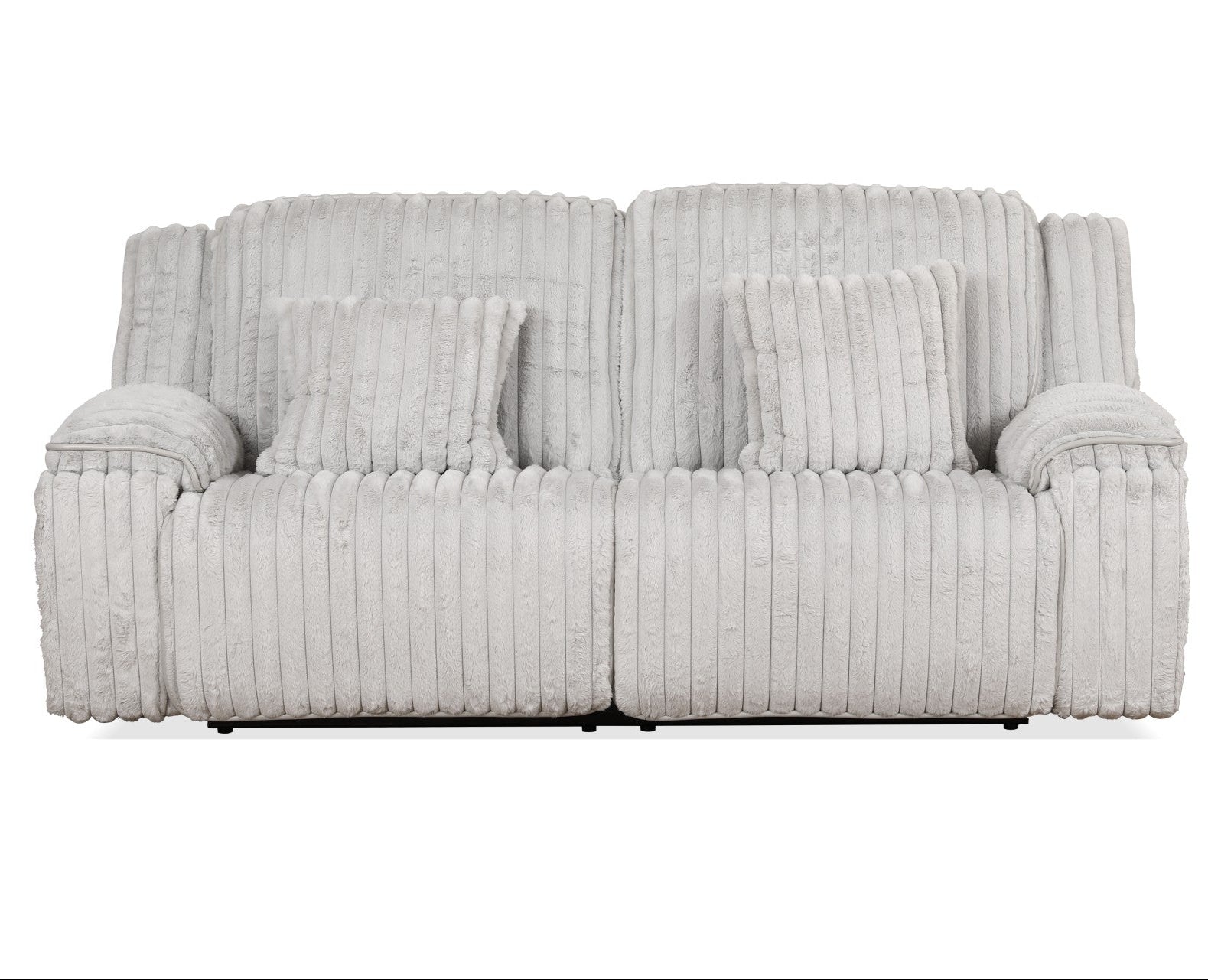 Manwah Pressley Fog Power Reclining Sofa with USB Ports - Modern Comfort for Living Room, Home Theater & Family Gatherings